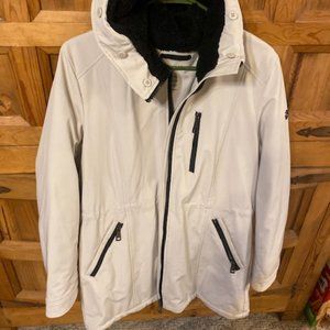 Calvin Klein Women's Hooded Faux-Fur-Lined Anorak Raincoat